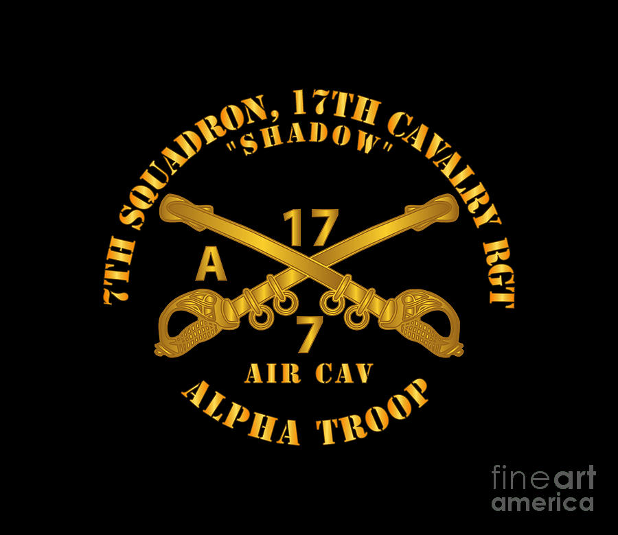 Army - 7th Sqn 17th Cav Regt - Alpha Trp - Shadow Digital Art by Tom ...