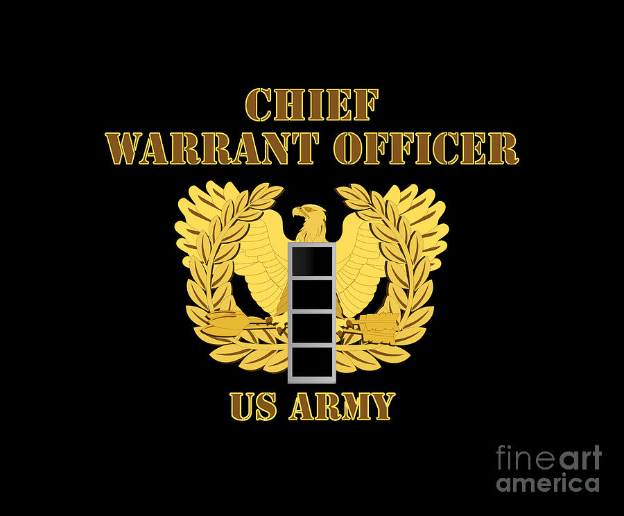 Army - Emblem - Warrant Officer 4 - CW4 w Eagle - US Army by Tom Adkins