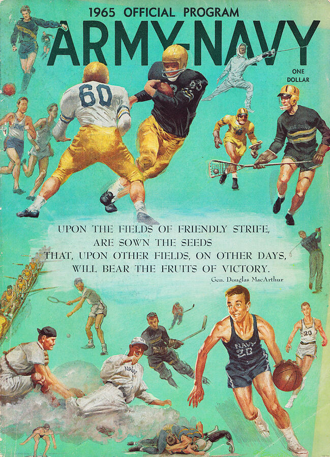 Army Navy Game 1965 Mixed Media by Row One Brand