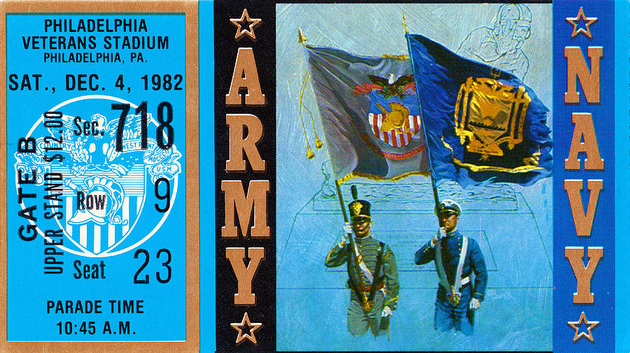 Army Navy Game 1982 Mixed Media by Row One Brand