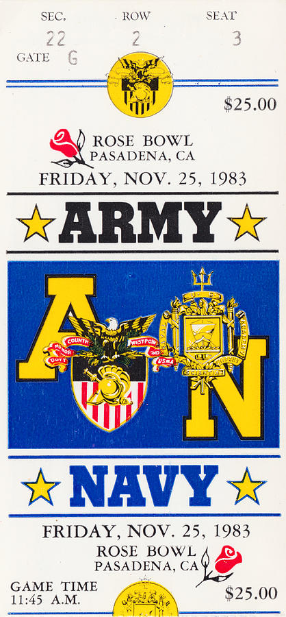 Army Navy Game 1983 Mixed Media by Row One Brand
