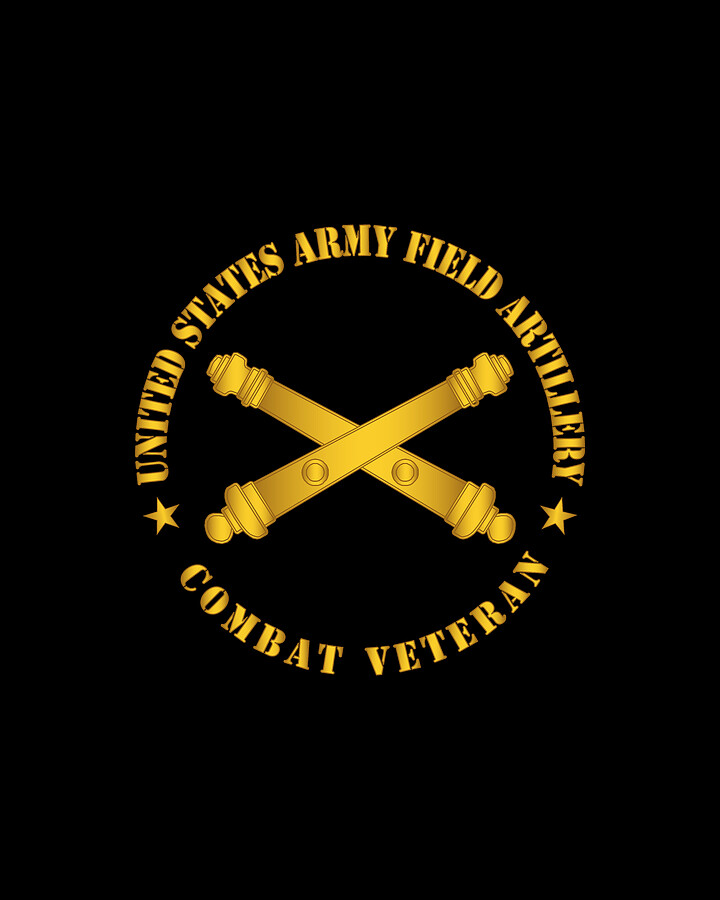 Army US Army Field Arty Combat Vet Branch wo BackGrnd Digital Art by