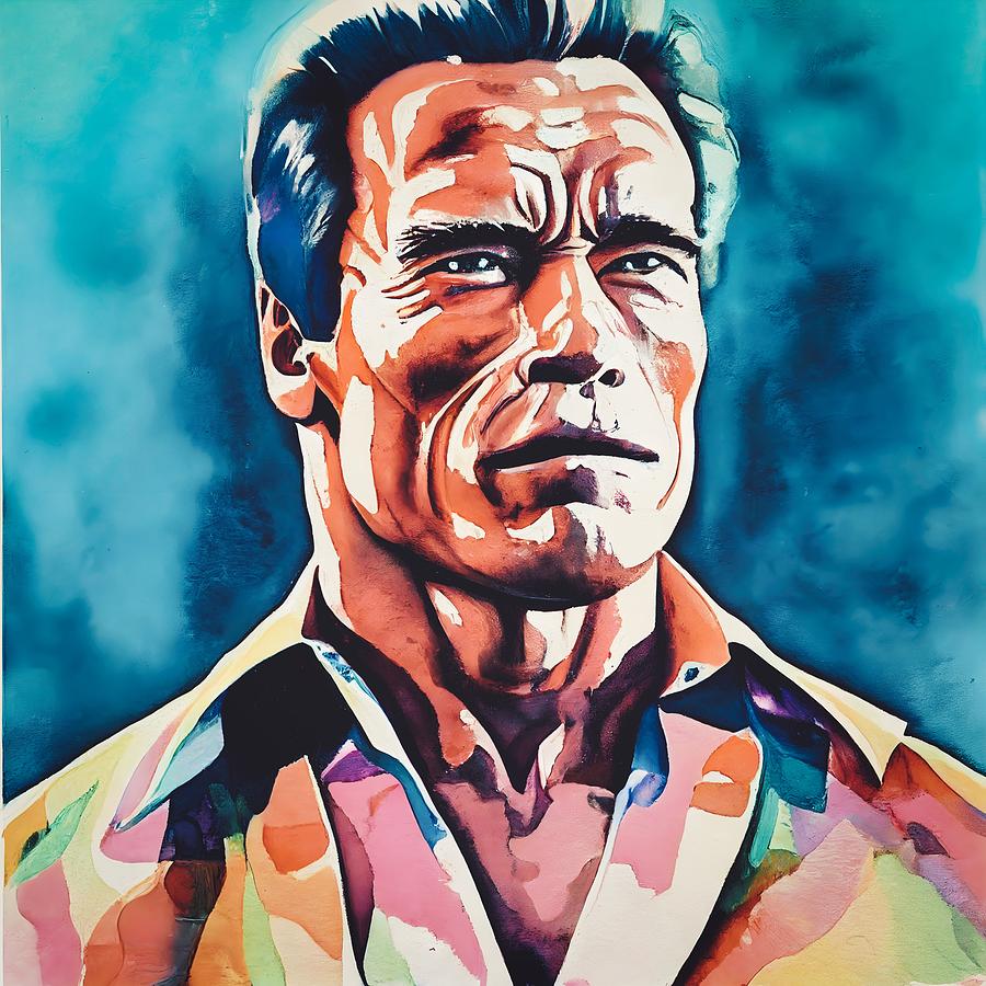 Arnold Schwarzenegger Mixed Media by OnionMarket - - Fine Art America