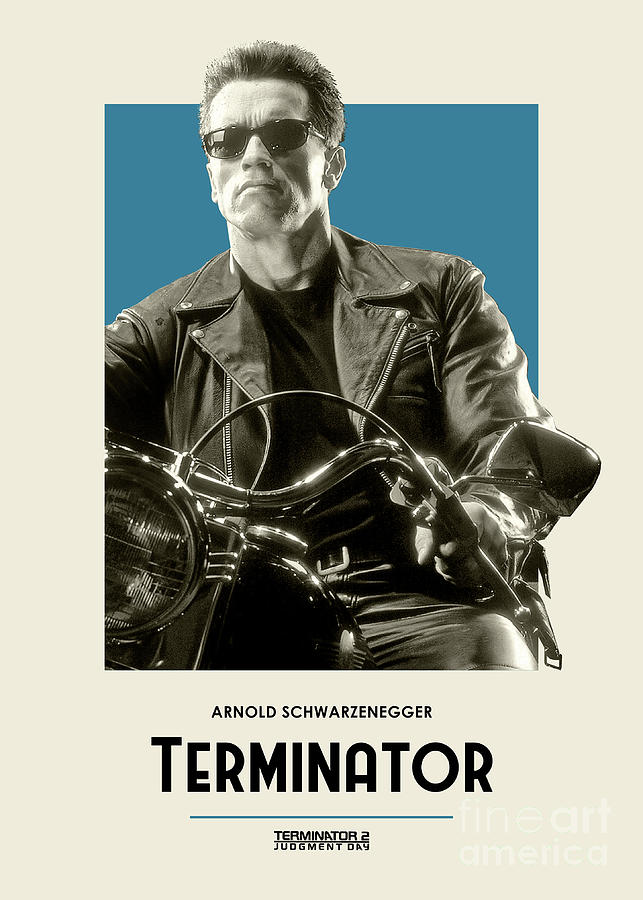Terminator Digital Art - Arnold Schwarzenegger Terminator by Bo Kev