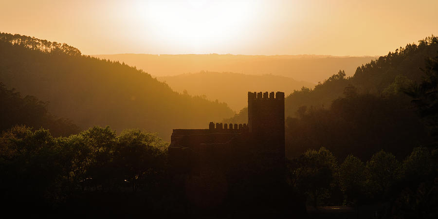 Castle Photograph - Arouce Castle Silhouette at Sunset by Angelo DeVal