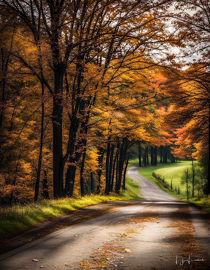 Fall Photograph - Around the Bend by Lisa Lambert-Shank