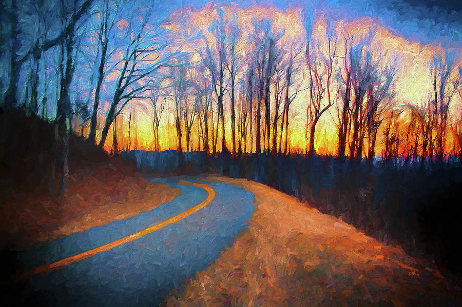 Around the Curve ap Painting by Dan Carmichael
