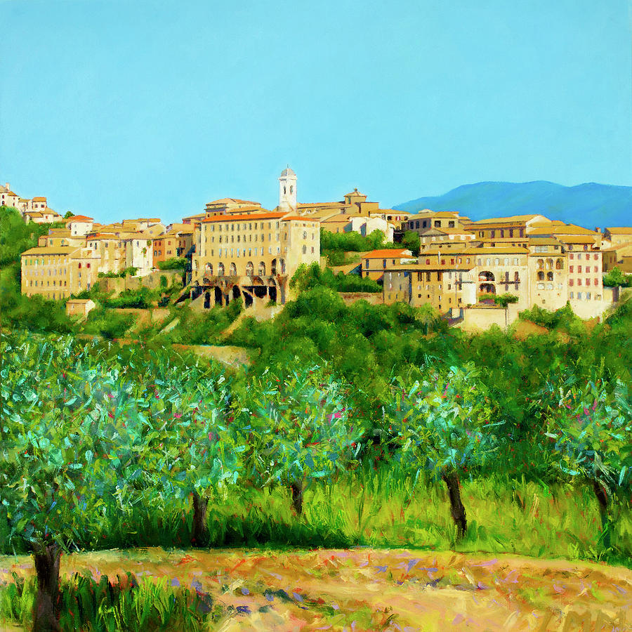 Finger Paintng - Arpino Painting by Lorraine McMillan