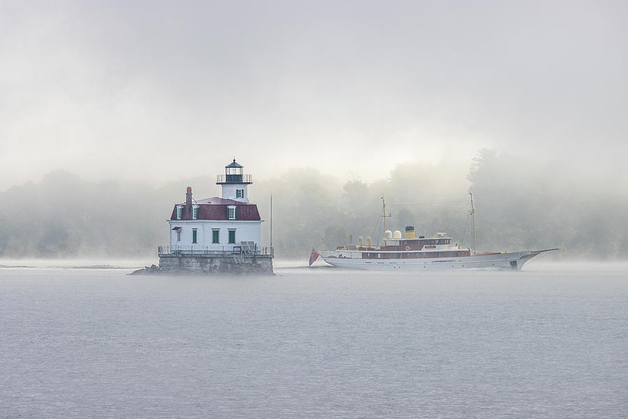 Arriva Passing Esopus Light Photograph by Jeff Severson