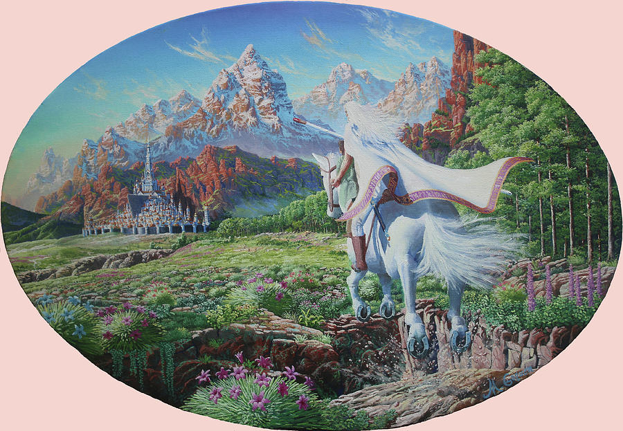Arrival at Minas Tirith Painting by Michael Goguen