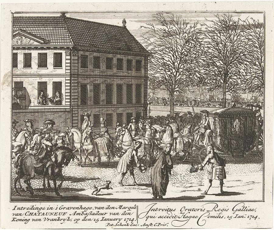 Arrival Of The French Ambassador At The Hague, 1714, Pieter Schenk Painting