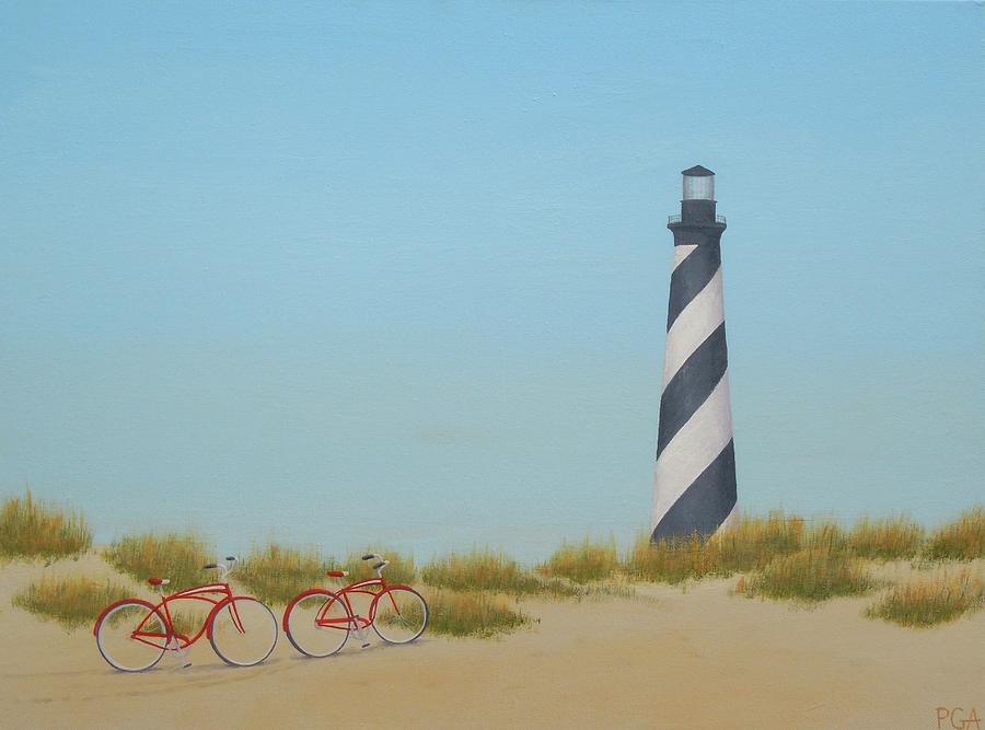 Arriving at Cape Hatteras Painting by Phyllis Andrews