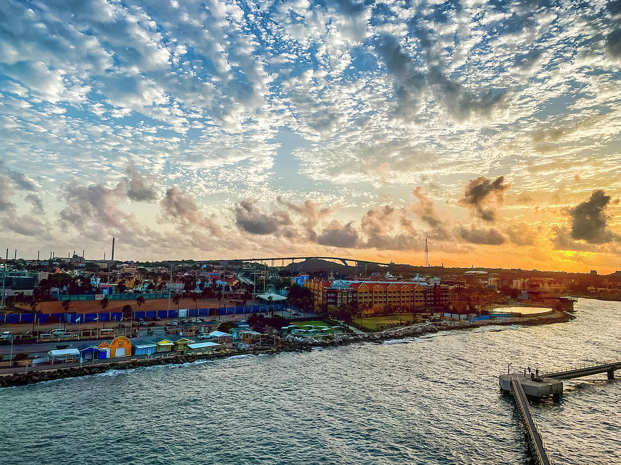 Arriving in Colorful Curacao at Sunrise Photograph by Debra Martz