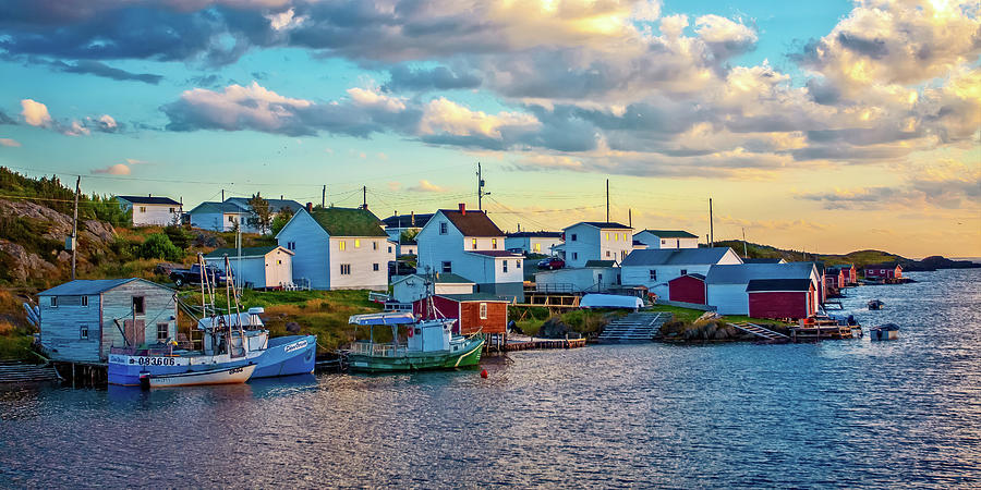 Arriving to Fogo Island by water, at dusk Photograph by Tatiana Travelways