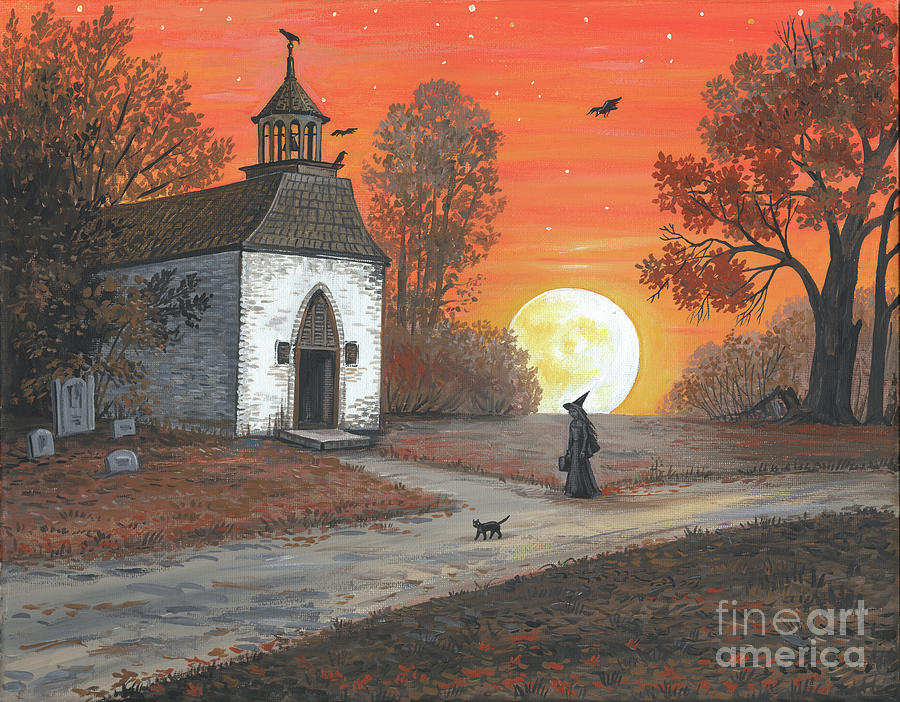 Arriving To Sleepy Hollow Painting by Margaryta Yermolayeva