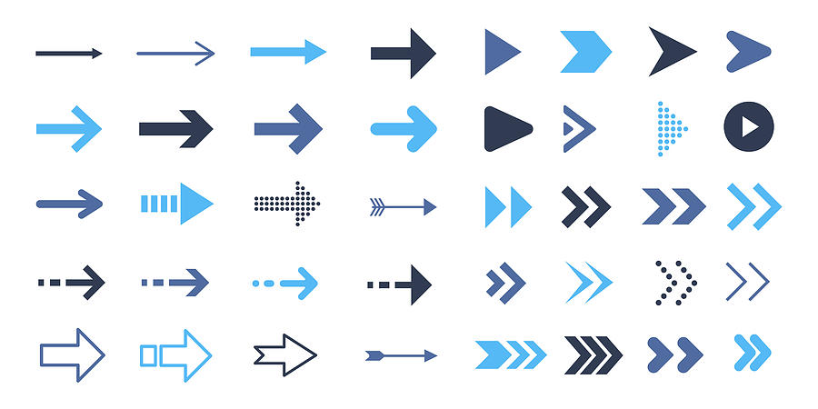 Arrow set isolated Drawing by Ajwad Creative Arrow set isolated Drawing by Ajwad Creative