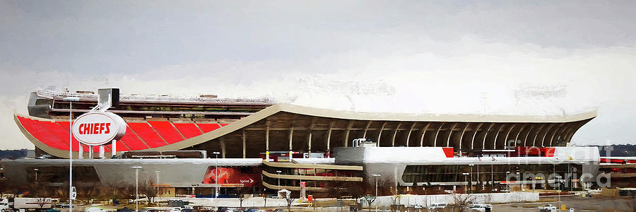 Arrowhead Stadium Panorama Painterly Photograph by Andee Design