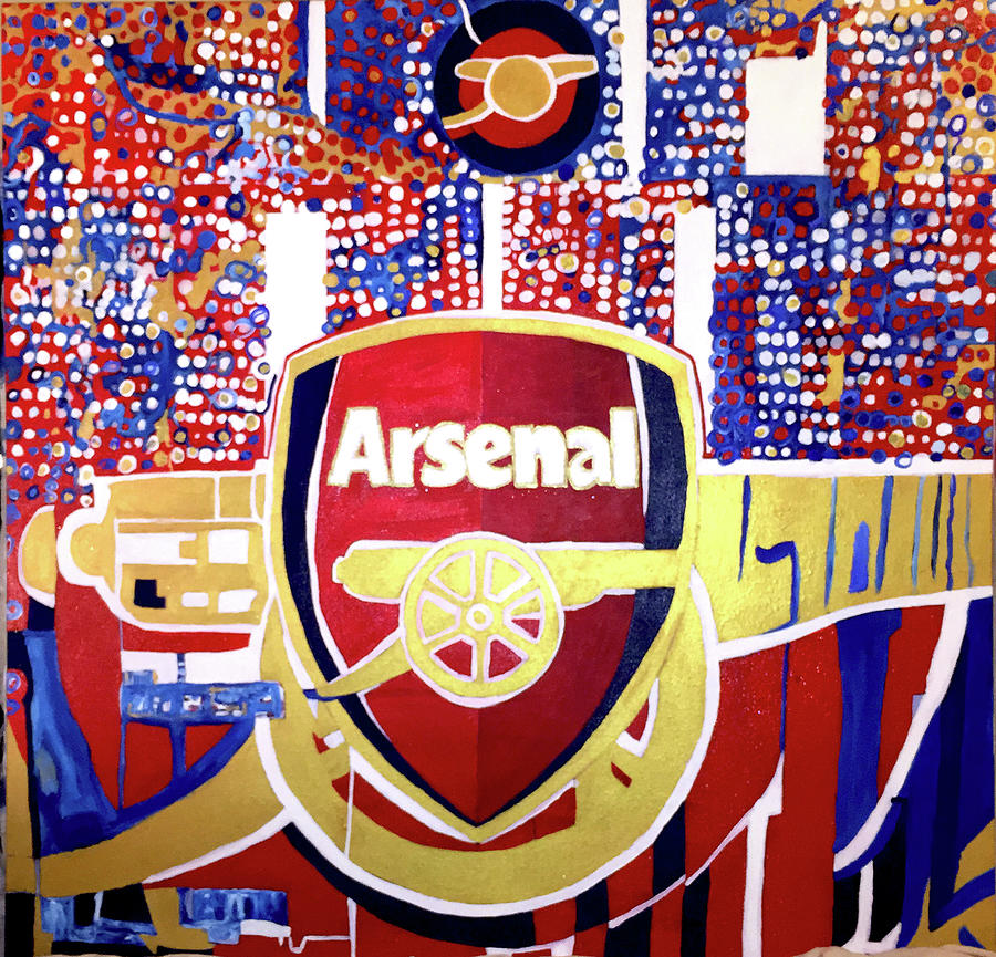 Arsenal GO Gunners 2015 Painting by Kasey Jones