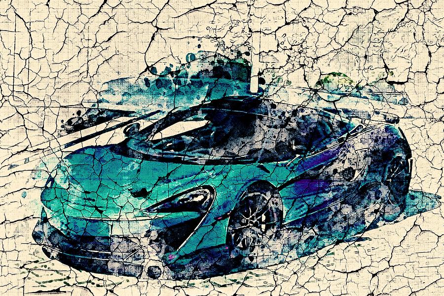 Art Abstract 2019 Mclaren 600Lt Comet Fade Mso Blue Supercar Tuning