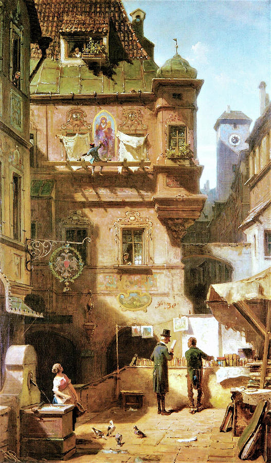 Art and science - Digital Remastered Edition Painting by Carl Spitzweg