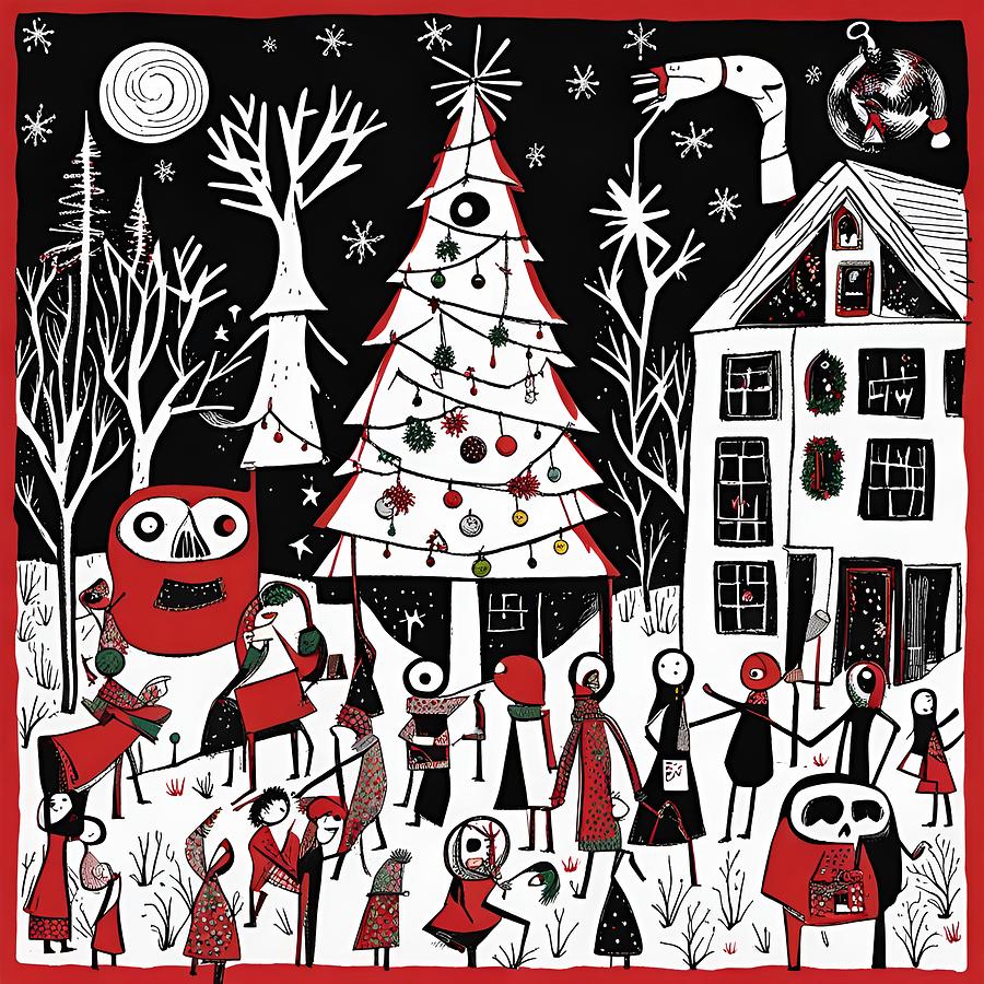 Art brut scary Christmas Digital Art by Kristen O'Sullivan - Fine Art ...