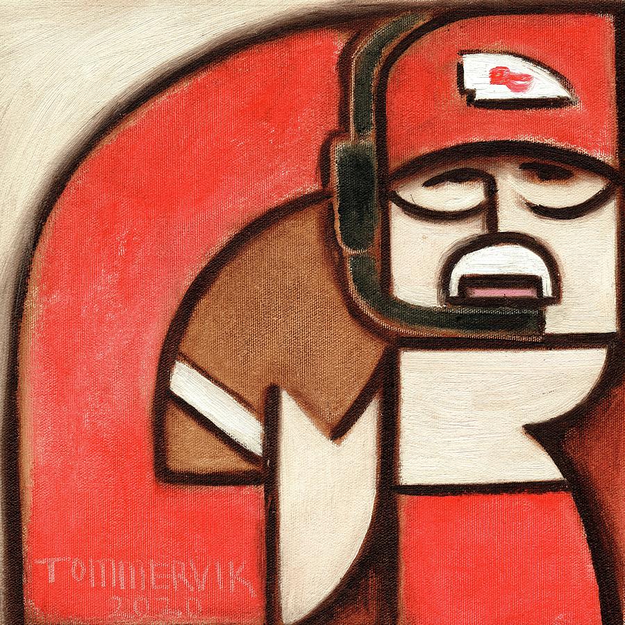 Art Deco Painting - Art Deco Andy Reid Football Art Print by Tommervik Art Deco Painting - Art Deco Andy Reid Football Art Print by Tommervik