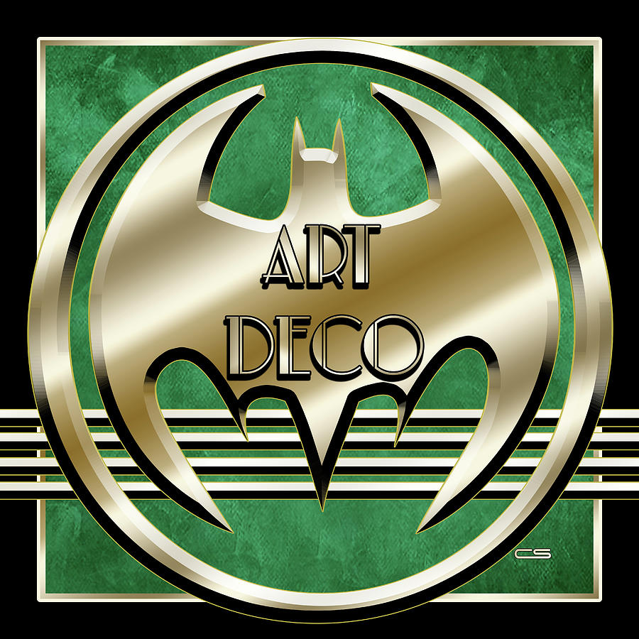 Art Deco - Bat Digital Art by Chuck Staley