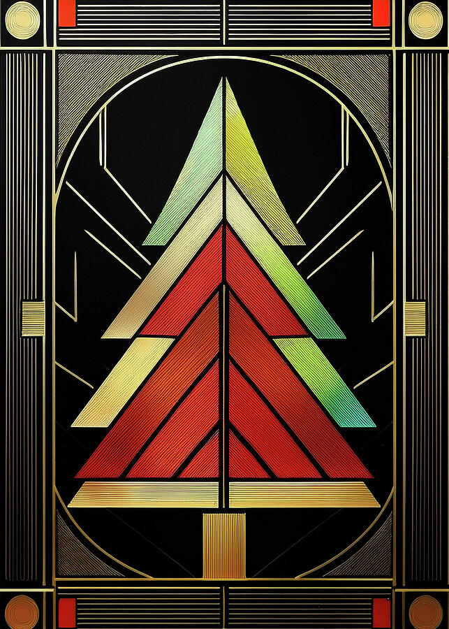 Art Deco Christmas Tree 2 Digital Art by Chuck Staley Art Deco Christmas Tree 2 Digital Art by Chuck Staley