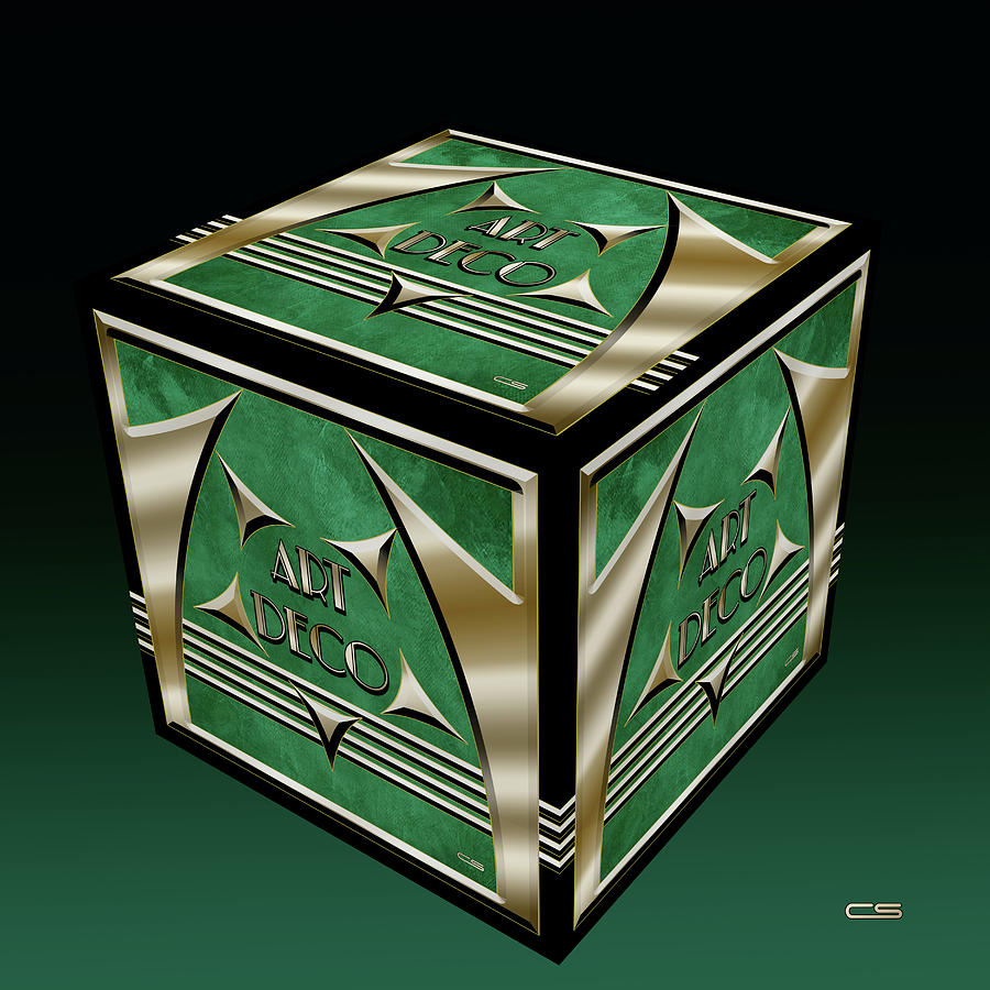 Art Deco Cube 6 Digital Art by Chuck Staley