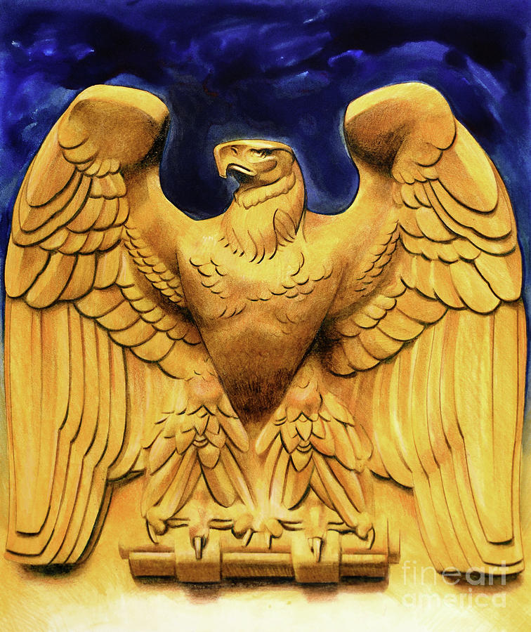 Art Deco Eagle Painting by Chris Calle