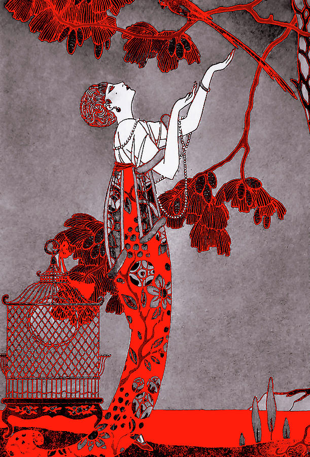 Deco Fashion in 1914 Digital Art by Susan Maxwell Schmidt