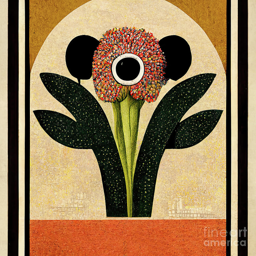 Art Deco Floral 03 Photograph by Jack Torcello