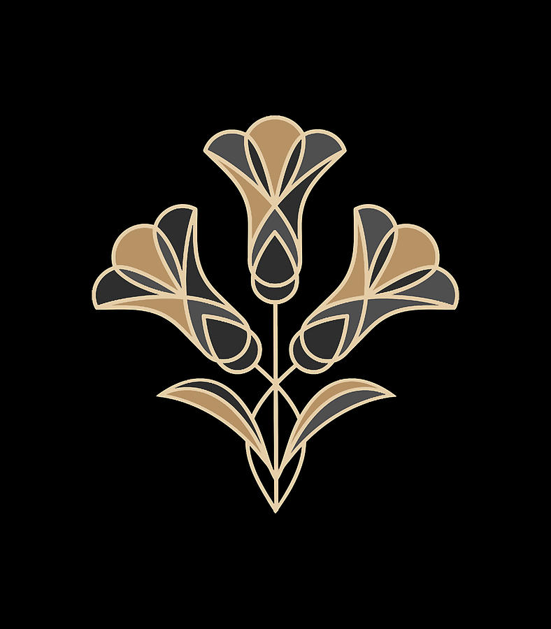 Art Deco Floral Digital Art by Art Deco Floral