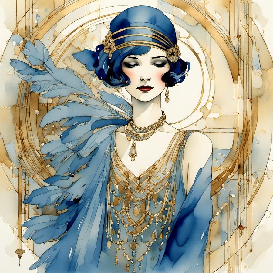 Art Deco Lady Digital Art by Bernice Tolbert - Fine Art America