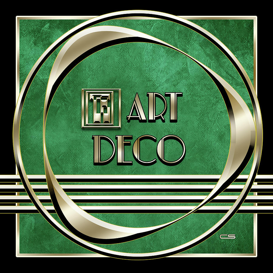 Art Deco Logo - 3 Digital Art by Chuck Staley