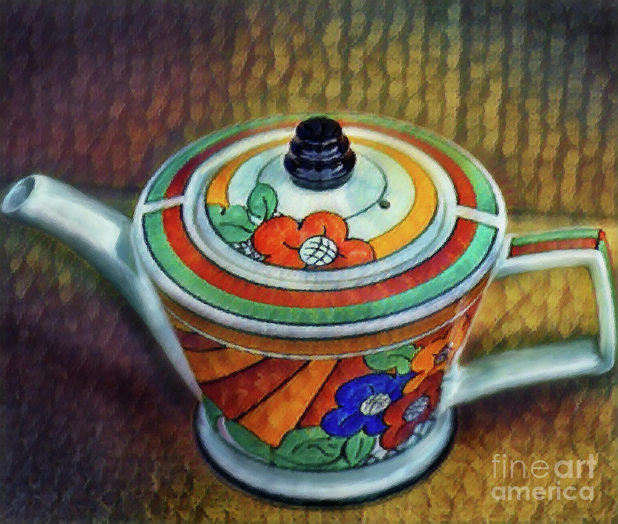 Art Deco Teapot Photograph by Yvonne Johnstone