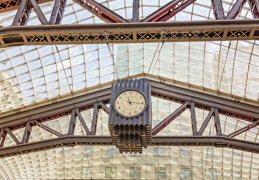 Art Deco Train Hall Clock Photograph by Fran Gallogly