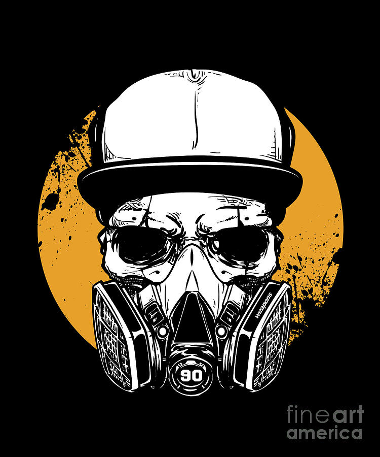 gas mask graffiti drawing