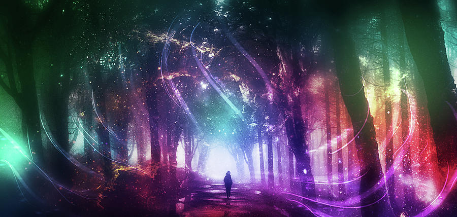 Fantasy Digital Art - Art - Forest of Mystery by Matthias Zegveld