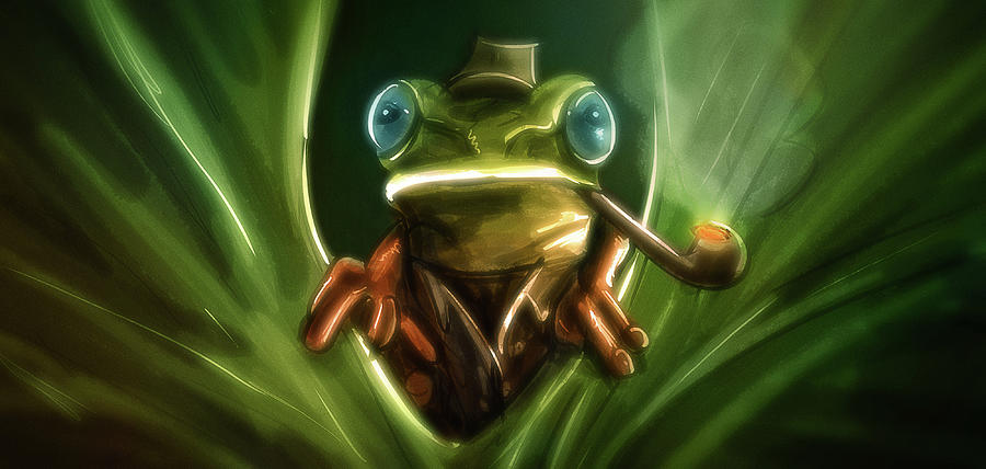 Art - Inspector Frog Digital Art by Matthias Zegveld