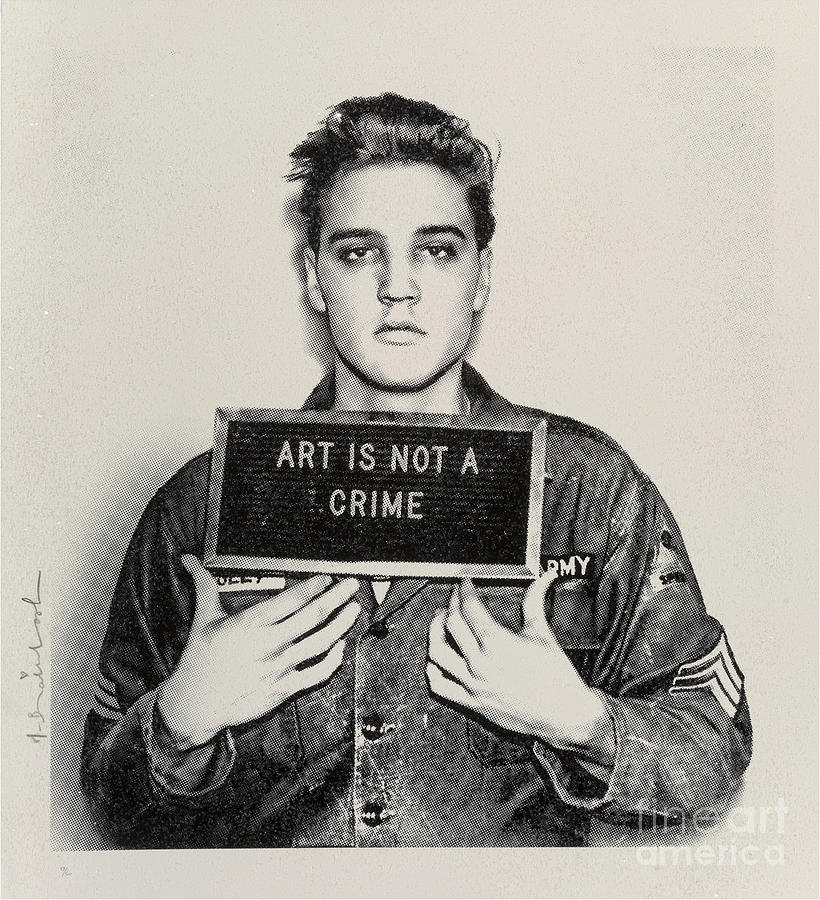 Art is not a crime Elvis Photograph by My Banksy