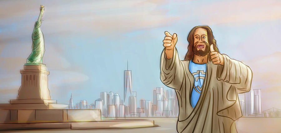 Art Jesus In New York Digital Art By Matthias Zegveld Fine Art America 5941