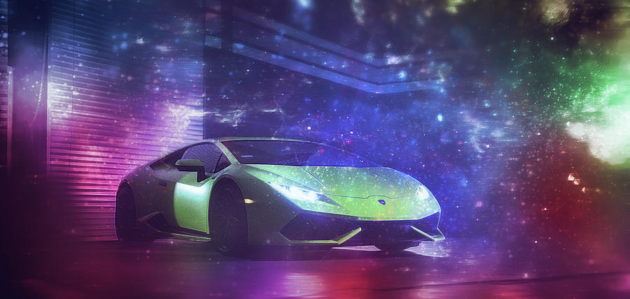 Lamborghini Digital Art - Art - Lamborghini From the Future by Matthias Zegveld