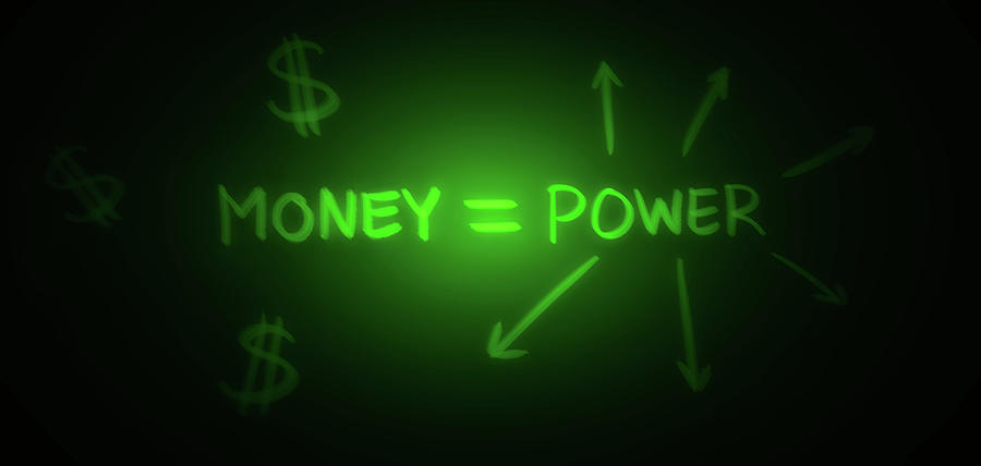 Art - Money Equals Power Digital Art by Matthias Zegveld