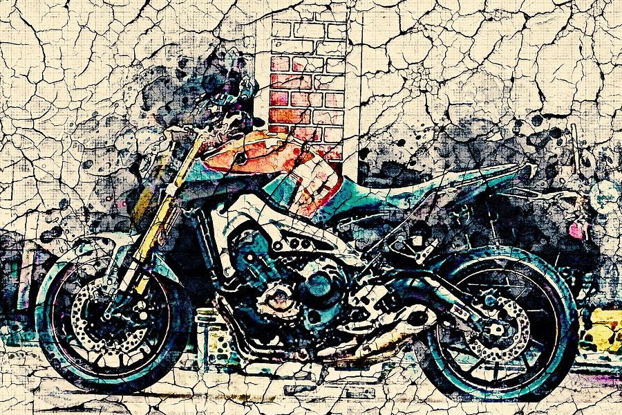 Art Motorcycle Yamaha Bike Abstract Digital Art by Joelle Beer - Fine ...