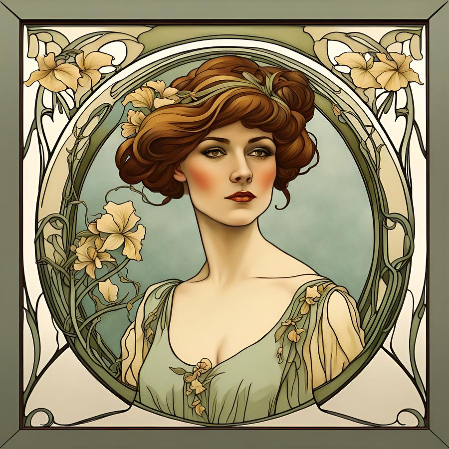 Art nouveau 1 Digital Art by Kristen O'Sullivan - Fine Art America