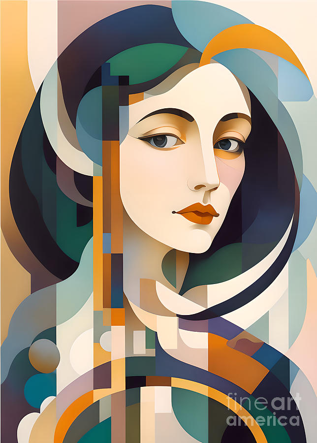 Art Nouveau Influenced Portrait - 12 Digital Art by Philip Preston ...