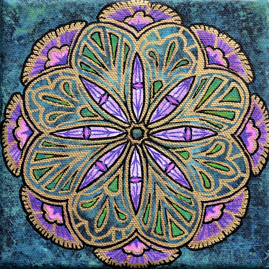 Art Nouveau Mandala Painting by Meganne Peck