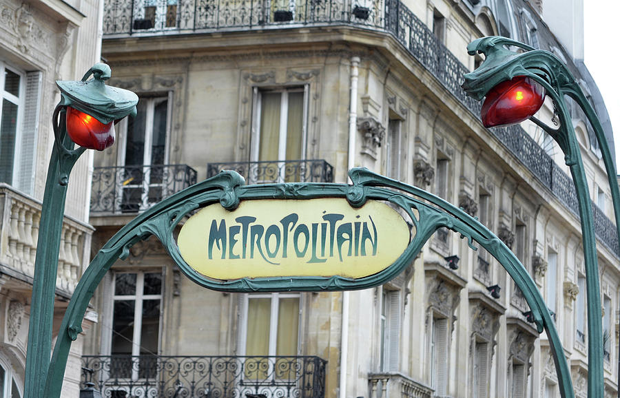 Art Nouveau Metro Subway Entrance Sign Paris France. Photograph by Shawn  O'Brien - Pixels