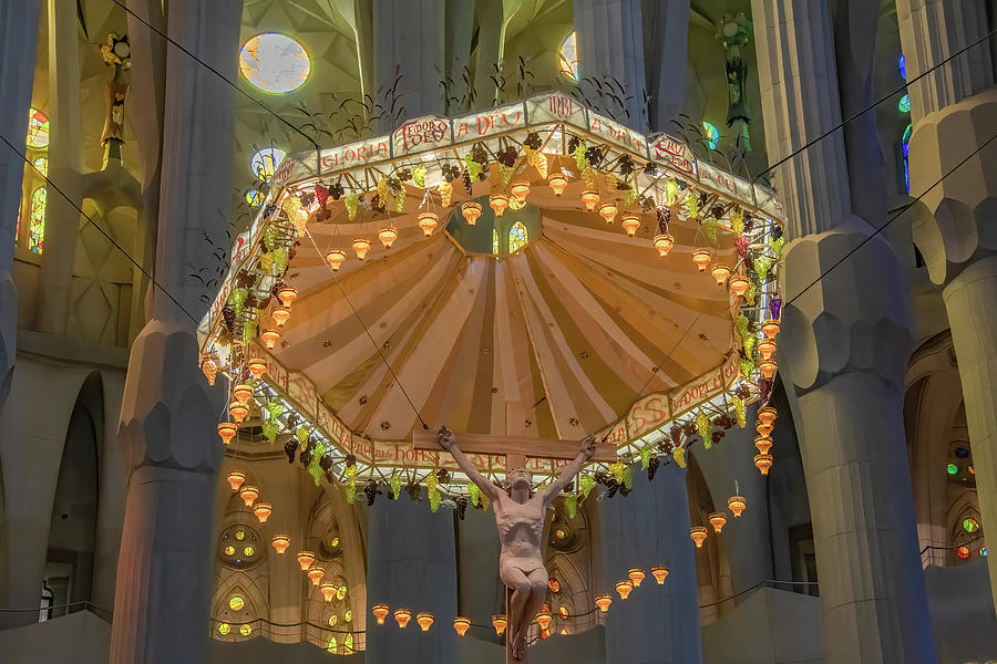Art of the Altar, Sagrada Familia Photograph by Marcy Wielfaert